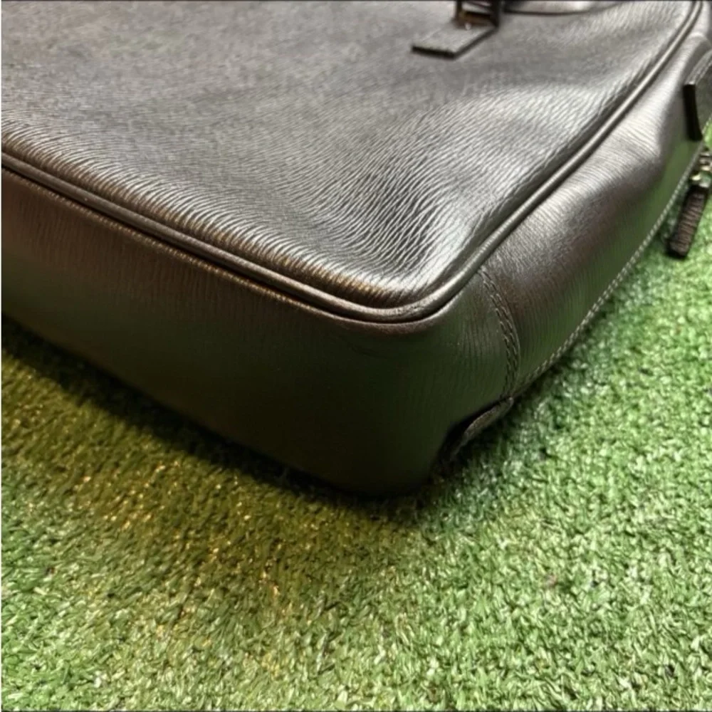 Salvatore Ferragamo Black Leather Men's Bag